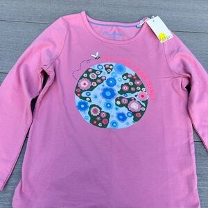 Brand new Girls pink mini Boden long sleeve shirt